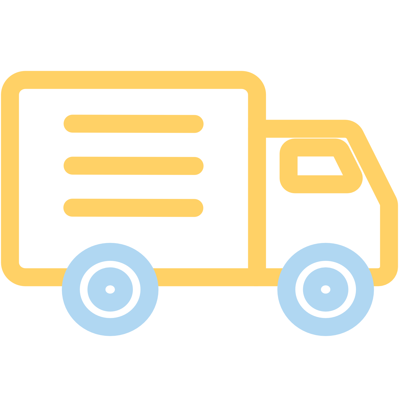 Drivers, commercial trucking companies, or delivery services icon
